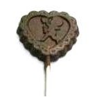 1.28 Oz. Chocolate Heart On A Stick With Cupid