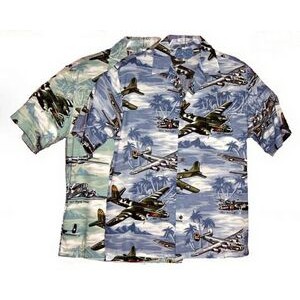 Hawaiian Tropical Military Print Shirt