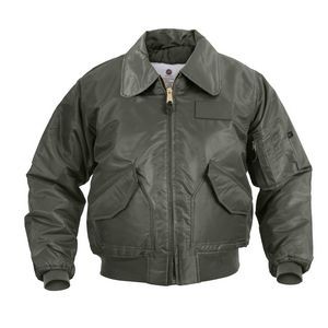 Men's Military Flight Jacket w/ Hoop & Loop Pockets - SAGE
