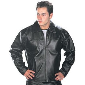 James Dean Style Leather Jacket W/ Poly Lining