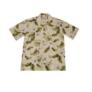 Hawaiian Tropical Print 100% Rayon Shirt