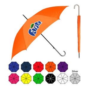 Sleek Stick Umbrella w/ Hook Handle (46" Arc)