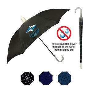 No Drip Umbrella w/ Silver Plastic Handle (46