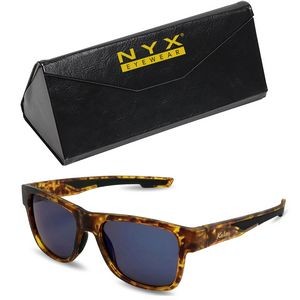 Kele by NYX Eyewear Headwall Matte Brown Tortoise Sunglasses with Customized Case
