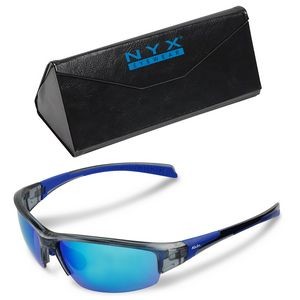 Kele by NYX Eyewear Fin Crystal Blue Golf & Sport Sunglasses w/Pro Shop Brand Custom Case