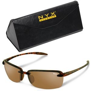 Kele by NYX Eyewear Key Brown Tortoise Leisure & Golf Sunglasses w/Pro Shop Brand Custom Case