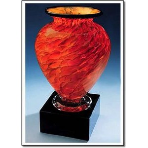 Suncloud Cauldron Vase w/ Marble Base (6.5"x11.75")