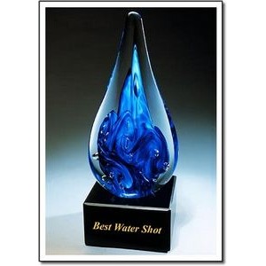 Best Water Shot Art Glass Awards w/o Marble Base (6"x13")