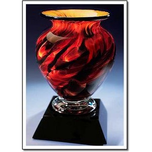 Swirling Embers Cauldron Vase w/o Marble Base (4.5"x6")
