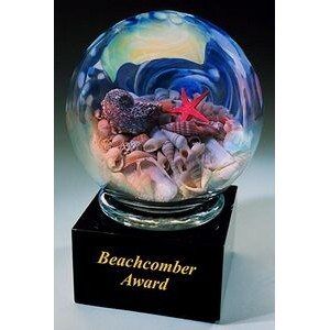 Beachcomber Golf Art Glass Award w/o Marble Base (3.5"x3.5")