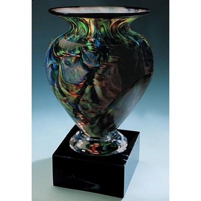 Jade Glen Cauldron Vase w/o Marble Base (5.5"x8")