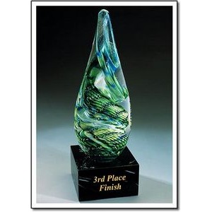 3rd Place Finish Award w/ Marble Base (4"x10.75")