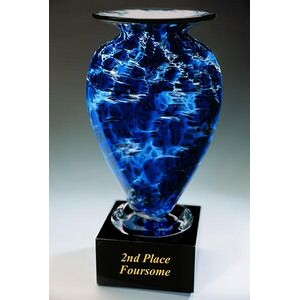 2nd Place Foursome Golf Trophy Vase w/o Marble Base (6"x12")