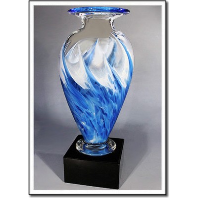 Snow Flurry Mercury Vase w/o Marble Base (4.25"x8")