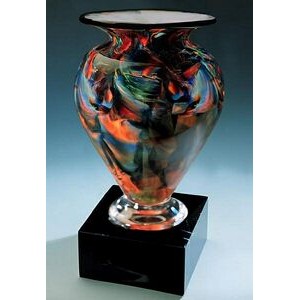 Autumn Splash Cauldron Vase w/o Marble Base (4.5"x6")