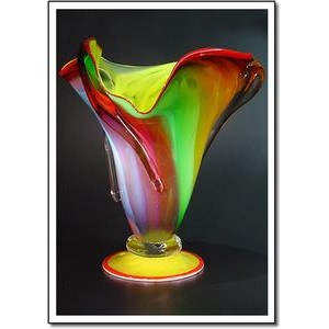 Nepenthe Art Glass Sculptural Vase w/o Marble Base