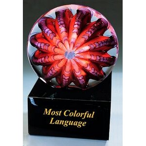 Most Colorful Language Sculpture w/o Marble Base (4.25"x4.25")