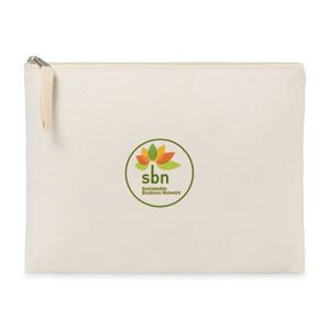 AWARE™ Recycled Cotton Zippered Pouch - Natural