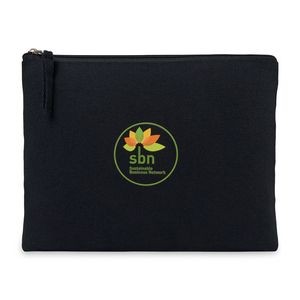 AWARE™ Recycled Cotton Zippered Pouch - Black