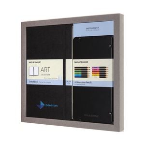 Moleskine® Coloring Kit - Sketchbook and Watercolor Pencils - Black