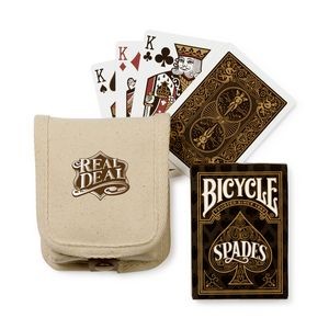 Bicycle® You're The Real Deal Spades Game Gift Set - Natural