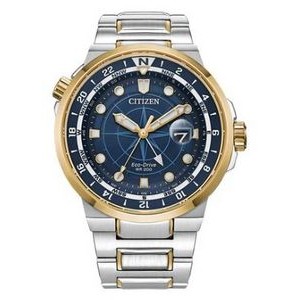 Citizen® Men's Endeavor Eco-Drive® Two-Tone Bracelet Watch w/Blue Dial