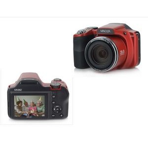 Minolta® 20Mp FHD Bridge Camera w/35x Zoom (Red)