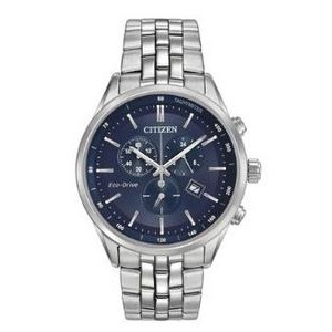 Citizen Men's Chronograph Eco-Drive Stainless Steel Watch w/Blue Dial