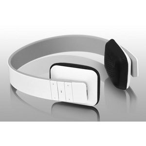 White Aluratek Bluetooth® Wireless Stereo Headphones w/ Built-In Battery