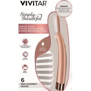 Vivitar® Rose Gold Dermaplaning Facial Exfoliation & Hair Removal Tool