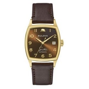 Citizen® Bulova Frank Sinatra Men's Automatic Brown Leather Strap Watch