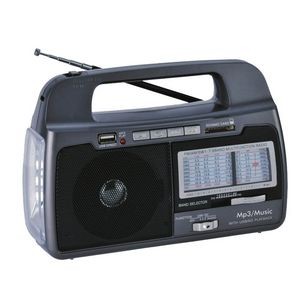 Supersonic AM/FM Radio w/Portable Emergency Flashlight