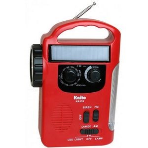Kaito KA339 Solar AM/FM emergency Radio with LED Lantern and Flashlight