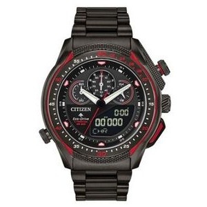 Citizen® Men's Promaster SST Eco-Drive® Gray Watch w/Black Dial & Red Accents