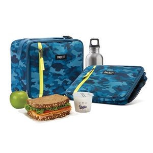 Blue Camo Freezable Classic Lunch Bag