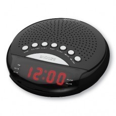 SuperSonic Dual Alarm Clock AM/FM Radio w/ 6" Red LED Display, Station Presets
