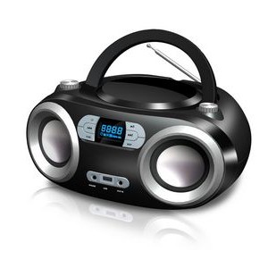 Supersonic® Bluetooth® CD/MP3 Boombox (Black)