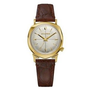 Citizen® Accutron Legacy Collection Automatic Watch, Gold-Tone Case w/Black Croco-Embossed Strap