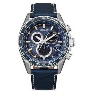 Citizen® Men's Eco-Drive® PCAT Blue Leather Band Watch