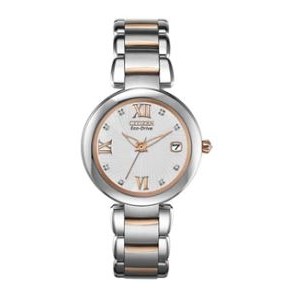 Citizen® Ladies' Marne Signature Eco-Drive® Rose Gold Two-Tone Watch