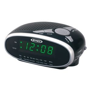 Jensen® AM/FM Clock Radio w/ Aux-Input Rack for iPod or MP3 Players