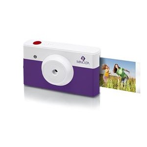 Minolta® Purple & White Instapix™ Instant Print Camera