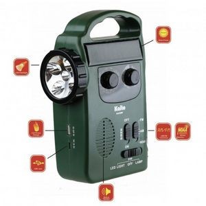 Kaito KA339 Solar AM/FM Emergency Radio with LED Lantern and Flashlight