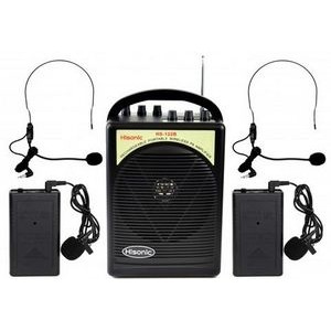 Hisonic® 40 Watts Rechargeable Portable PA System w/2 Headsets & 2 Lapel Mics