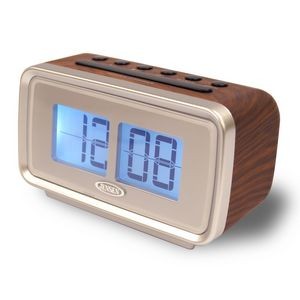 Jensen® AM/FM Dual Alarm Clock with Digital Retro "Flip" Display