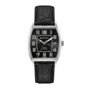 Citizen® Joseph Bulova Banker Men's Leather Strap Watch w/Black Sunray Dial