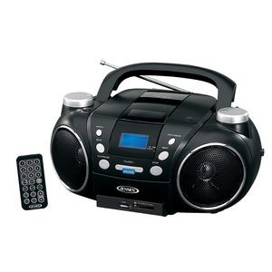Jensen® Portable AM/FM Stereo CD Player w/ Digital Tuning, MP3 Encoding & Aux-Input Rack