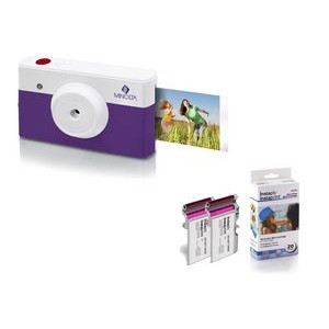 Minolta® Purple & White Instapix™ Instant Camera/Printer