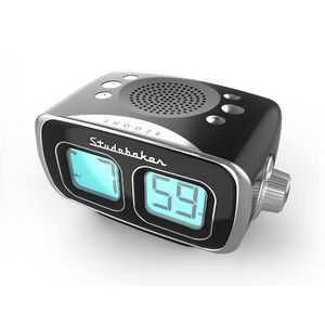 Studebaker Black Retro Digital AM/FM Clock Radio