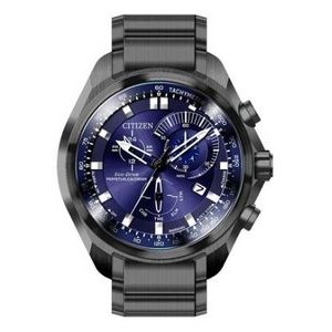 Citizen® Men's Sport Luxury Eco-Drive® Stainless Steel Bracelet Watch w/Blue Dial